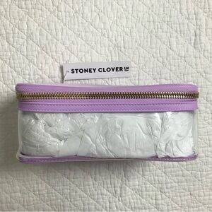Stoney Clover Lane Clear Open Top Mirror Pouch Grape One SZ NWT